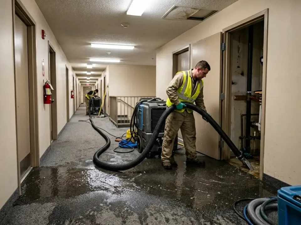 multi-unit-apartment-hallway-f-005 — frequently asked questions, Emergency Burst Pipe Water Extraction & Removal in Silverth…